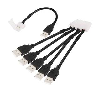 lot 14325 image: PNGKNYOCN 8mm USB LED Light Strip Connector USB to 2-Pin 8mm Wide solderless Light Strip Clip for 3528 5050 LED Light Strips(6-Pack)