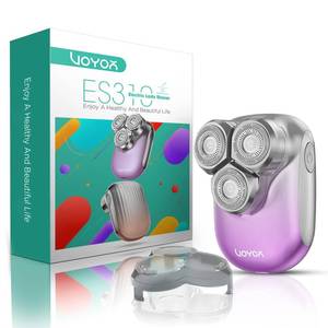 lot 14382 image: VOYOR Electric Razors for Women 3D Floating Blade Shaver for Women, Electric Shaver for Legs Bikini and Body Facial Hair Remover Womens Shavers Waterproof Womens Grooming ES310 (Purple)