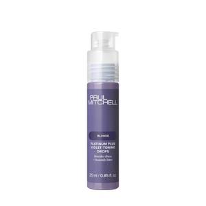 lot 14410 image: Paul Mitchell Platinum Plus Violet Toning Drops, Banishes Brass  Intensely Tones, Ideal for Blonde, Highlighted, Gray or Silver Hair, 0.85 fl. oz