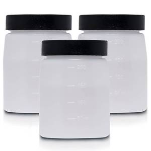 lot 14411 image: Bronze Tan Replacement Cups with Lids (3Pack) - 200ml Storage Bottles for DHA Spray Tan