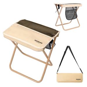 lot 14413 image: Yoosure 16 Extra Tall XL Portable Chair for Adults, Collapsible Purse Chair Heavy Duty Camp Seat with 3 Storage Pockets for Fishing Hiking Gardening, Lightweight Travel Purse Stool