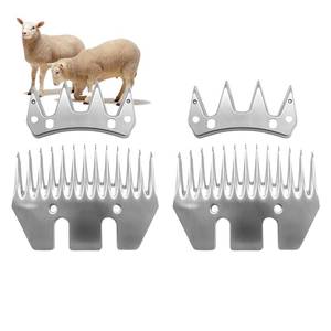 lot 14414 image: YAZIYIR Sheep Grooming Clippers Replacement Blades Compatible with OsterListerHeinigerGDJOBBEETRODragroTAKEKIT Sheep Clippers for Thick Coat Animals,Made of Stainless Steel (13 Tooth(2 PCS))