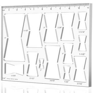 lot 14415 image: Monliful 13-in-1 Woodworking Router Jig Kit - Bowtie, Butterfly Inlay & Decorative Templates - 10 x 7.9 inches