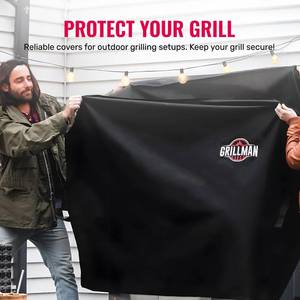 lot 14424 image: Grillman Heavy Duty BBQ Grill Cover for Outdoor Grill, 30 Inch �� Waterproof, Weather Resistant, UV & Fade Resistant with Adjustable Straps �� Gas Grill Cover for Weber, Genesis, Charbroil, etc. Black