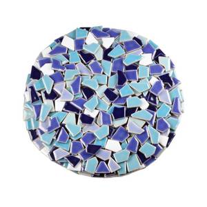 lot 14440 image: Verz Tile Ceramic Mosaic Tiles for Crafts & Art Projects 200 Grams Vibrant Colors Pieces Fit Together Like a Puzzle Endless Creative Ideas for Mosaic Art DIY Hobbies Small Sizes (Dark Blue Mix)