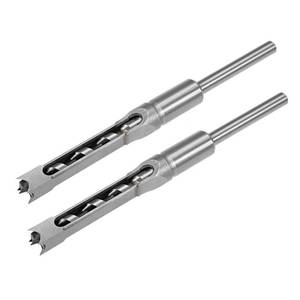 lot 14442 image: uxcell Square Hole Drill Bit, 12 High-Carbon Steel Hollow Chisel Mortise Power Tool for Woodworking 2 Pcs