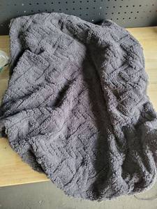 lot 19719 image: QIANMEW Couch Cover Set Sherpa Grey