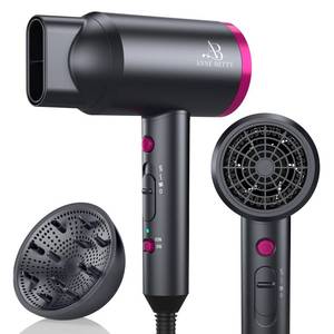 lot 19724 image: ANNE BETTY Ionic Hair Dryer with Diffuser, Powerful 1800W Blow Dryer for Women & Men, Fast-Drying Hair Dryer with Nozzle for Home, Salon, Travel