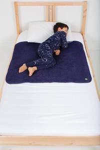lot 19737 image: PeapodMats Bedwetting & Incontinence Waterproof Bed Mat - Reusable Underpad. Secure Placement & Breathable. Washable. Enviro Friendly 3x3 (Navy Blue) Mattress Protector & Pee Pad for Kids & Adults