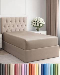 lot 19754 image: Twin XL Fitted Bed Sheet - College Dorm Bed Fitted Sheet Only - Dorm College Bedding w 8-16 Inch Deep Pockets - Soft, Breathable & Wrinkle Free - Easy-Care, Fade & Shrink Resistant - Heathered Beige