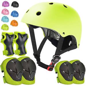 lot 19755 image: Kids Bike Helmet Set Adjustable Helmet for Ages 3-15 Kids Toddler Boys Girls Youth, Multi-Sport Bicycle Skateboarding Football Rollerskating Scooter Rollerblade Balance Bike Helmets