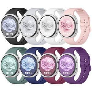 lot 20132 image: DaQin 8 Pack Sport Bands Compatible for Samsung Galaxy Watch 8 Band 40mm 44mmGalaxy Watch 8 Classic 46mm, No Gap Soft Silicone Waterproof Strap Replacement for Women Men, ML