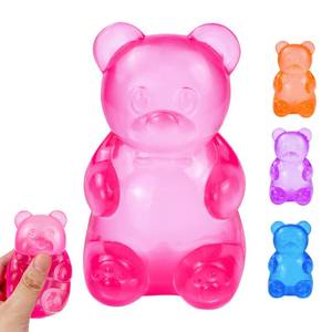 lot 20138 image: Gummy Bear Squishy, Stress Bear Taba Squishy, Taba Squishy Toys for Kids, Stress Balls Valentines Day Gifts Birthday Gifts Party Favors-Rosy
