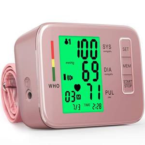 lot 20148 image: Blood Pressure Monitor,Pink Blood Pressure Machine Bp Cuff Automatic Upper Arm with 8.7-16.5 inches Adjustable Automatic High Blood Pressure Cuff for Home Use 2 x 90 Sets Memory (Pink BP Cuff)