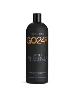 lot 20158 image: GO247 Mint Thickening Shampoo �� Professional Size Energizing Daily Cleanser with Peppermint & Menthol �� Helps Support Fuller, Thicker-Looking Hair �� Fresh Mint Scent, 32 Fl Oz