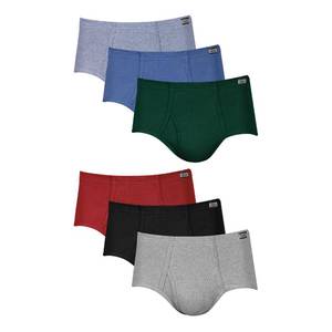 lot 20184 image: Hanes Mens Pack, Mid-Rise Briefs, Stretch Cotton Underwear, Classic, (Pack of 6) (Colors May Vary), Gray, Large