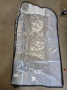 lot 20191 image: Clear Garment Storage Bag with Black Trim Set of 3