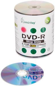 lot 20200 image: Smart Buy 100 Pack DVD-r 4.7gb 16x Shiny Silver Blank Data Video Movie Recordable Media Disc, 100 Disc 100pk
