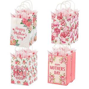 lot 20226 image: Colodeol 8 Pcs Mothers Day Gift Bags with Tissue Paper��Medium Small Mothers Day Bag with Handles Floral Mothers Paper Treat Candy bags Bulk for Mom Grandma Wife Women