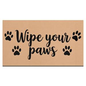 lot 20299 image: Wipe Your Paws Doormat 17 x 30 in Outdoor Indoor Dog Paw Print Rug Entry Non Slip Easy Clean Pet Welcome Doormat for Front Door