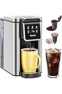 lot 1111 image: Karosie Single Serve Coffee Maker for K Pod and Grounds, 50oz Removable Tank