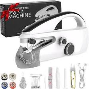 lot 12012 image: Mini Portable Sewing Machine with Accessories