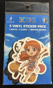 lot 12069 image: One Piece Anime Vinyl Sticker Pack - 5 Piece Set