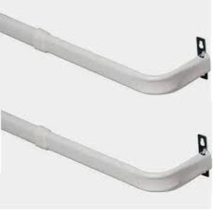 lot 12154 image: Yafa Home Fashion Heavy Duty Single Standard Adjustable Curtain Rod Hardware Included(White, 66-128)