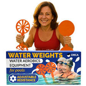 lot 13322 image: ORCA Water Weights Set for Pool Exercise