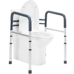 lot 1174 image: Lianjindun Toilet Safety Rails, Adjustable Toilet Frame for Elderly, Seniors, Handicap & Disabled, Foldable Handicap Toilet Handles Fit Any Toilets (Blue)