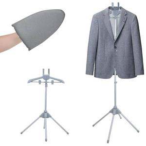 lot 1186 image: IANFAN Adjustable Garment Steamer Rack with Garment Ironing Glove, Portable Foldable Clothes Steamer Stand Hanger Handheld Hanging Ironing Stand for Dresses Pants Shirts (32-63 Inch)