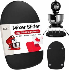 lot 1200 image: Ibyx Premium Bamboo Mixer Slider for KitchenAid 4.5-5 Qt Tilt-Head Stand Mixer - Food-Grade Appliance Slider Mat for Kitchen Countertop Storage Accessories (Black)