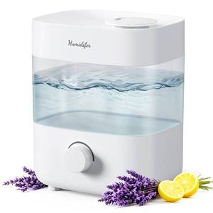 lot 1203 image: Humidifiers for Bedroom, 2L Tank for 15H, 20dB Quiet Mist Time, Dual Nozzles, Auto Shut-Off, Rotate to Adjust Mist Intensity, Rapid Ultrasonic Humidification for Baby Nursery and Plant (White)