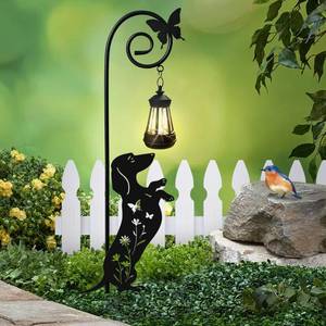 lot 1237 image: YY Gardenia Dog Solar Lights Outdoor Decoration,Dachshund Gifts for Women,Solar Lantern Silhouette Animal for Yard,Pathway,Lawn Ornament Garden Stakes