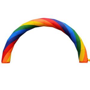 lot 1245 image: Mkevi 20ftx10ft Inflatable Archway Red Inflatable Outdoor Holiday Decorations for Advertising, Birthday Party Celebration, Garden Decoration-Arch Sign