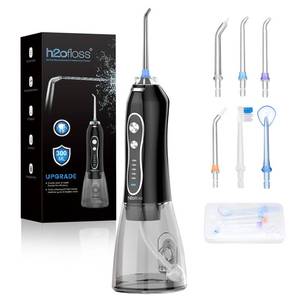 lot 1284 image: H2ofloss Water Dental Flosser Teeth Pick -Portable Oral Irrigator with 5 Modes, Rechargeable IPX7 Waterproof Orthodontic Teeth Cleaner Pick Cordless for Home Travel-300ml Water Tank