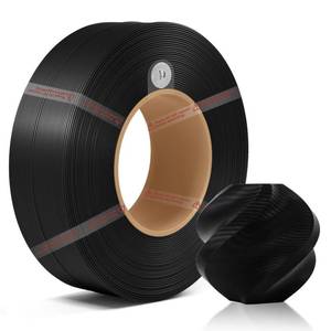 lot 2274 image: 3DTOOLS RFID Original 1.75MM ABS Refill Filament Good Heat & Freezing Resistance Eco Friendly with RFID for Bambu Lab X1,P1 P2S,H2D AMS 1KG - 0.03mm (Without Spool) (Black 40101)