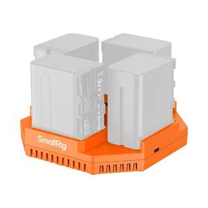 lot 2309 image: SmallRig 4-Slot Charger for Sony NP-F970 Battery, with PD 100W Fast Charge, OLED Status, Compact Battery Charger for Sony NP-F970, NP-F750, for Powerextra NP-F970 Battery