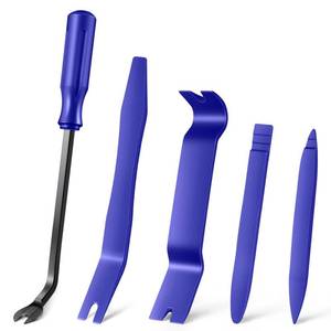 lot 2321 image: LivTee 5 pcs Auto Trim Removal Tool Kit, No Scratch Plastic Pry Tool Kit - Interior Door Panel Clip Fastener Removal Set for Vehicle Dash Radio Audio Installer (Blue)
