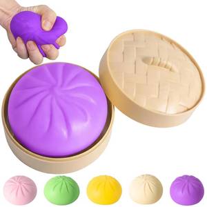 lot 2337 image: Dumpling Squishy, Mystery Squishy Dumpling Box, Sensory Stress Ball Squeeze Toys for Stress Relief, Cute Soft Decompression Dough, Easter Gift (Purple)
