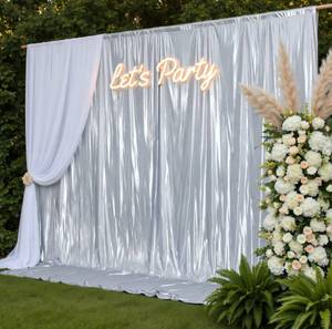 lot 2357 image: Sliver Sequin Backdrop Curtain Panels 10x8ft for Party,Rich Sliver Smooth Non Shedding Glitter Drapes,Shimmer Stretch Backdrop for Weddings Birthdays Parties Photography,2 Panels(5x8ft Each)