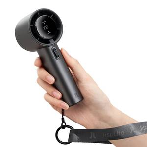 lot 2402 image: JISULIFE Handheld Fan Pro Series - High Speed Airflow 1-100 Speed Scroll Wheel, Metal Body, Digital Display, 1.5H Fast Charge, 5000mAh-Portable Fan for Travel Outdoor, Gifts for Women Men(Grey)