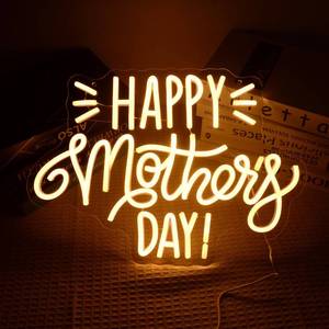 lot 3664 image: Happy Mother��s Day Neon Lights My Mother is Best Dear Mom letters LED Neon Signs Warm White Light Lamp as Gift for mom-mother��s day, mother��s birthday, wifes birthday, Christmas, Thanksgiving