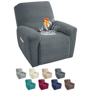 lot 3685 image: MAXIJIN Waterproof Recliner Cover Washable 3 Pieces Recliner Chair Covers with Elastic Bottom Non Slip Cover for Lazy Boy Reclining Chair Furniture Protector for Dogs Cats, Dark Gray