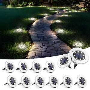 lot 3687 image: SOLPEX Solar Lights Outdoor Waterproof, 12 Pack Solar Ground Lights, Solar Garden Lights Landscape Lighting for Pathway Driveway Patio Backyard Walkway (Cool White)