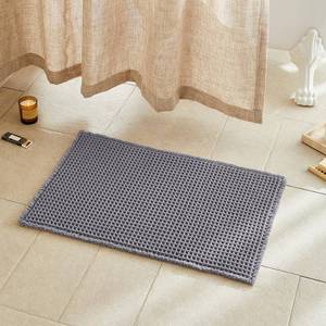 lot 4316 image: TYUU Waffle Bath Mat, Boho Bathroom Rugs Non Slip Washable Super Absorbent Quick Dry Bath Mat Farmhouse Bathroom Decor, 30x20 Grey