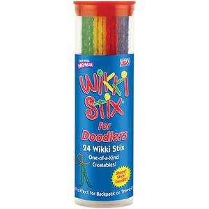 lot 4339 image: Wikki Stix Doodler Travel Toy for Kids �� 24 Reusable Wax Sticks for Sensory Play, Screen-Free Airplane & Road Trip Activity, Mess-Free Fidget Craft for Ages 3 Made in USA