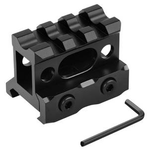 lot 4346 image: PUKESI 3 Slots Picatinny Rail Riser Mount, 1 High Profile Picatinny Riser Mount Short Pic Rails Accessories for Optic Red Dot Risers, with See-Through Design