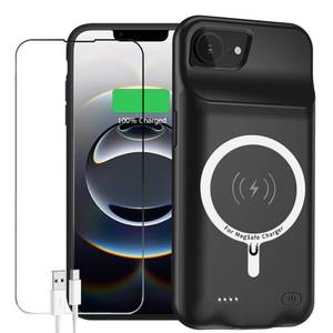 lot 4347 image: Battery Case for iPhone 16e17e, 10000mAh Portable Protective Wireless Charging Case Support Carplay Compatible with iPhone 16e 17e (6.1 inches) Rechargeable Extended Battery Charger Cover (Black)