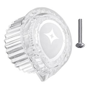 lot 4349 image: (100710) Replacement for Moen Posi-Temp One-Handle Tub and Shower Knob Handle Kit, White and Chrome Knob Insert